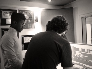 Eli and engineer/producer James hard at work